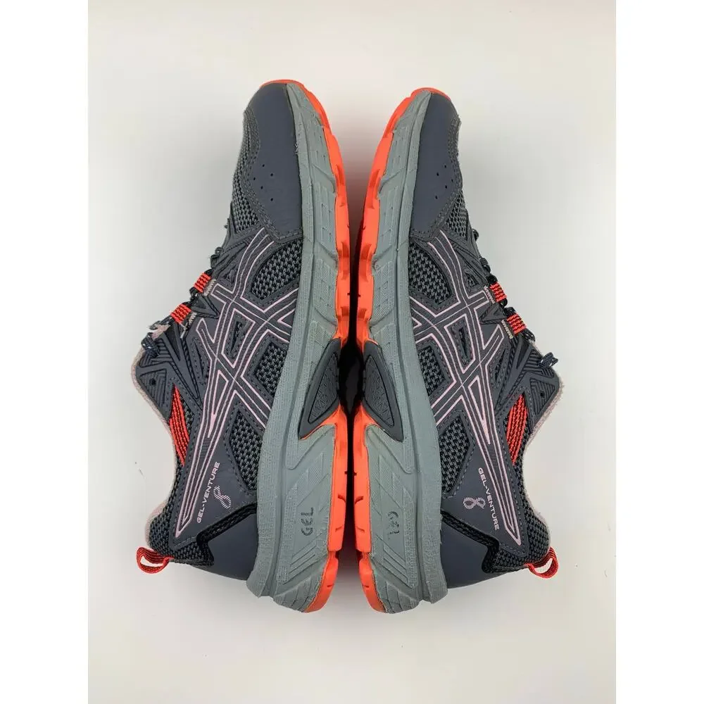 Asics Gel-Venture 8 Trail Running Shoes Grey Ginger Peach Sneakers Women's 8